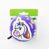 Widek Ding Dong Fietsbel - Eenhoorn (Unicorn) Paars - Zwart - Ø 80mm