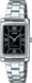 Casio - Dameshorloge - LTP-1234DD-1A - Zwart - Zilverkleurig - Rechthoekig - Mineraalglas