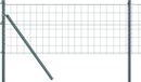 vidaXL Euro-hek met grondbevestiging 25 x 0,8 m pvc-coated staal groen