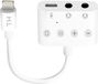 Merkloos Avizar Lightning naar Lightning audio-/oplaadadapter en dubbele jack 3,5 mm 12 cm wit