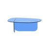Table basse organique en verre l100cm - bleu