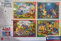Clementoni 21514 Supercolor 4-in-1 Disney Winnie The Poeh-puzzel, 12, 16, 20, 24 stukjes vanaf 3 jaar