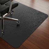 COSYLAND Vloerbeschermer voor Bureaustoel – Anti-Kras Textuur Mat 120 x 150 cm, PVC Vloerkleed voor Bureaustoel, Parket, Bureau of Gaming, Zwart