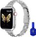 By Qubix - Stalen slim fit band - Zilver - Geschikt voor Apple Watch 38mm / 40mm / 41mm / 42mm