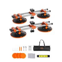 VEVOR Kit de joints sans couture, lot de 2 raccords de joints en granit avec ventouses de 152 mm et sac à outils, pour relier et niveler les joints, idéal pour les carreaux, la pierre, les plaques de marbre