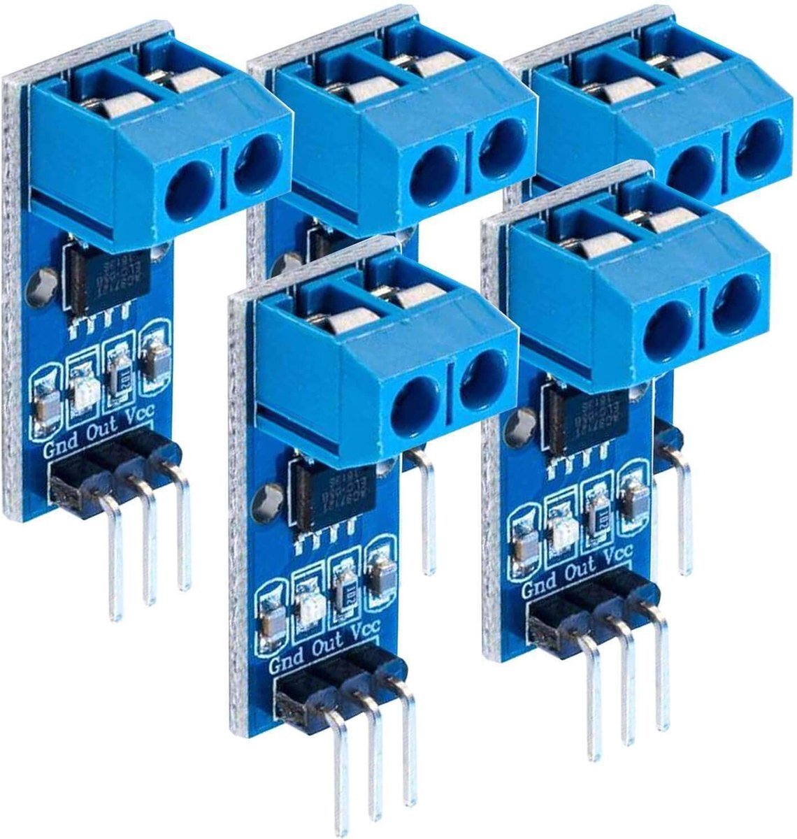 AZ Delivery 5 x ACS712 Huidige Sensor 5A Meetbereikmodule Huidige Sensor compatibel met Arduino Inclusief E-Book!