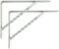 AMIG Plankdrager - 2x - steun - beugel Spiraal - metaal - zilver - H250 x B200 mm - Tot 225 kg