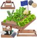 Modo24 ZP09 Carré Potager Surélevé En Escalier Modulable, Bois De Pin, Herbes/légumes, Jardin/terrasse/balcon, 18x60x60 Cm, Marron