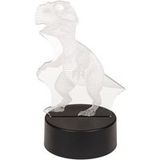Nachtlampje dinosaurussen T-rex 3D-effect kleurverandering rode en grijze herten