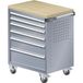 Chariot d'atelier L3627 finition bois multiplex - 6 tiroirs