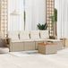 Maison Exclusive - Ensemble de meubles de jardin 6 pièces avec canapé et coussins, beige, en polyrotin