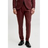 JACK & JONES PREMIUM super slim fit pantalon - roodbruin