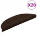 vidaXL - Trapmatten - zelfklevend - 20 stuks - 56x17x3 cm - bruin - halfrond