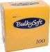 Bulkysoft Servetten 2l 24x24 cm 1/4v Geel