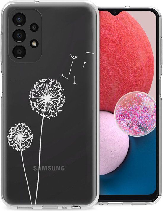 iMoshion Hoesje Samsung Galaxy A13 4G - Siliconen Back Cover - Transparant / Dandelion