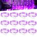Guirlande LED, set van 12, 2 meter, 20 LED's, violet, fonctionne sur piles