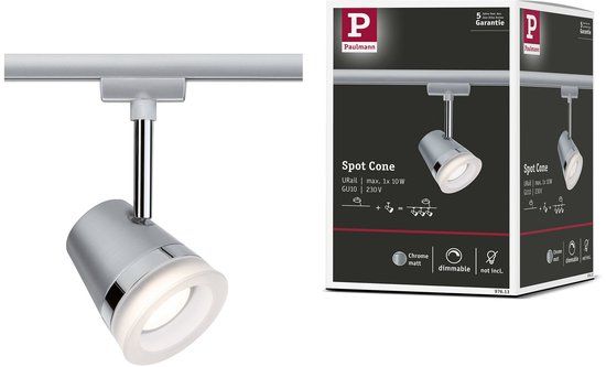 Paulmann URail spot Cone - GU10 - Chroom mat - max. 10W - 97613