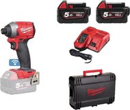 Milwaukee M18 ONEID2-502X Accu Slagschroevendraaier Set - 2x 5.0Ah - ONE KEY - Koolborstelloos