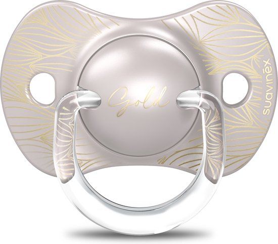 Suavinex Gold Grey Fopspeen - 6-18m - Lichtgrijs