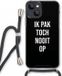 Case Company® - iPhone 13 mini hoesje met koord - Ik pak nooit op - Zwart