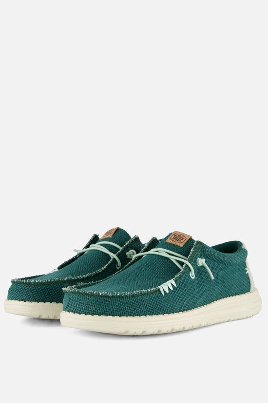 HEYDUDE Wally Braided Instappers groen - Maat 42