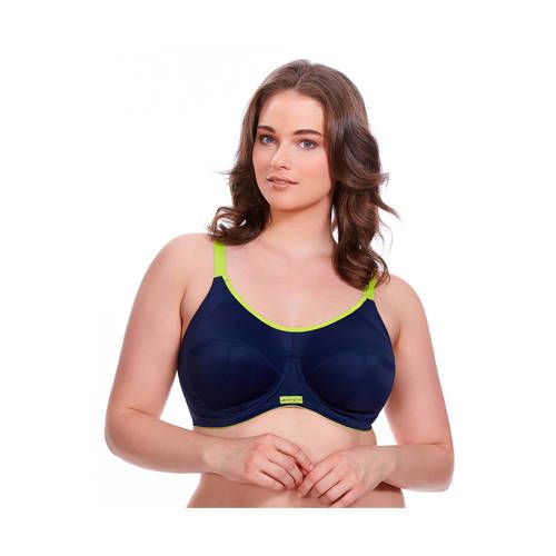 Elomi Energise Sport BH - Blauw/Limegroen