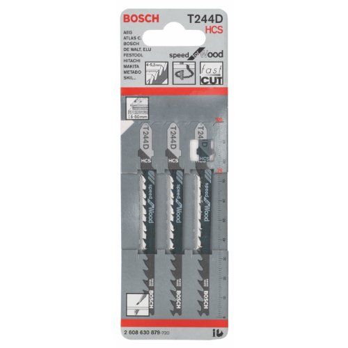 Bosch Decoupeerzaagblad T 244 D Speed for Wood - 3 stuks