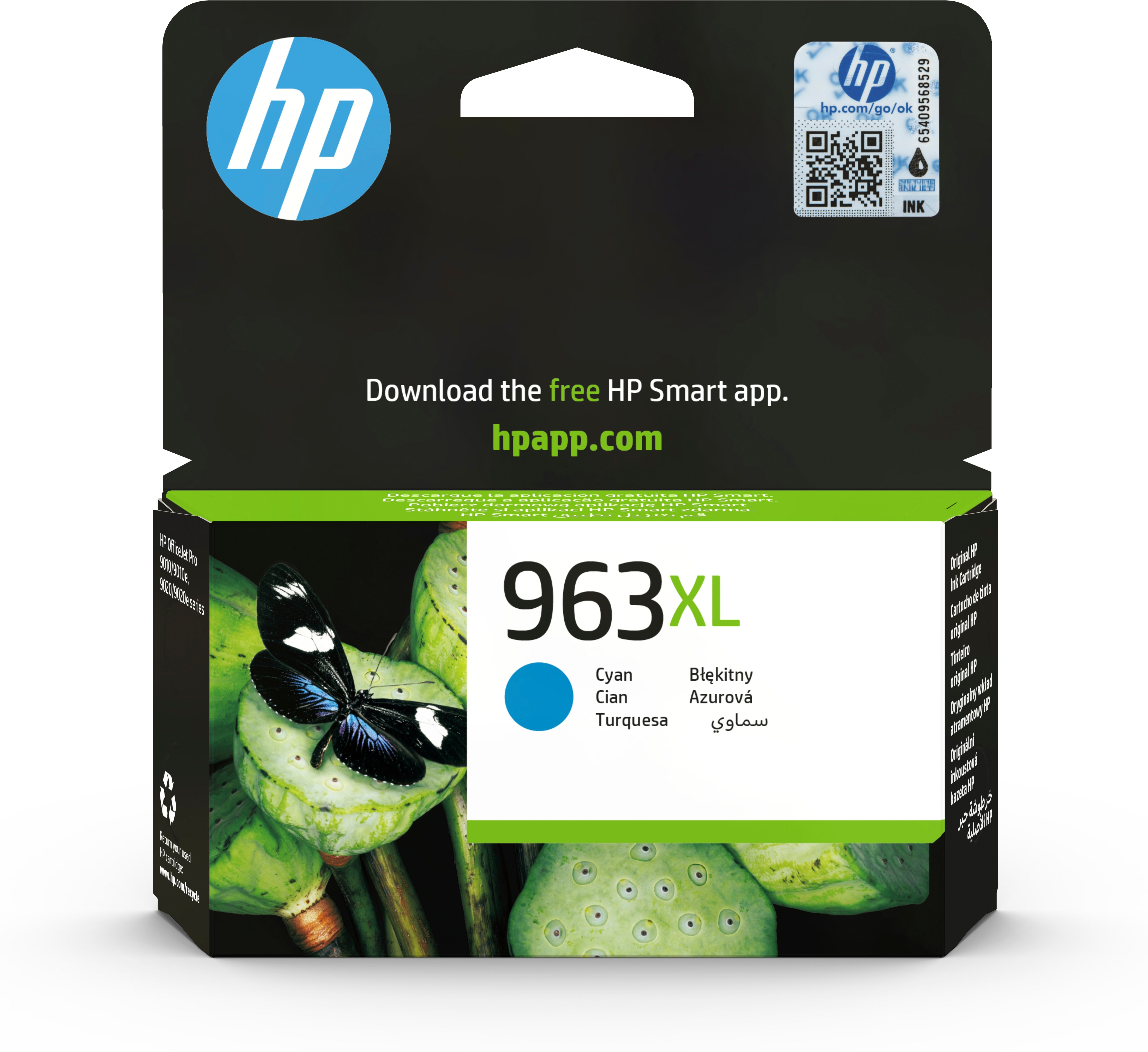 HP   963XL originele high-capacity cyaan inktcartridge