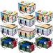 Omgoods – Sac de rangement, 90 litres – Transparent – Avec couvercle – Avec fermeture éclair – Avec poignée de transport – Lot de 10 – Convient pour le rangement de vêtements – Boîtes de rangement