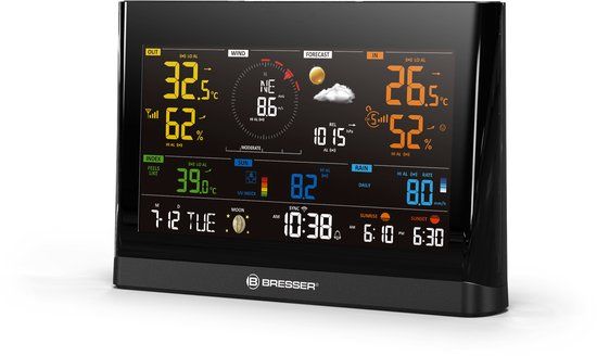 Bresser Weerstation - Basisstation - Digitaal - Zwart - 5 jaar garantie