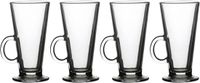 Urban Living Koffie glas - 4x - latte macchiato - met oor - 280 ml - transparant