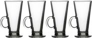 Urban Living Koffie glas - 4x - latte macchiato - met oor - 280 ml - transparant