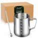 RVS 304 Fondoir à cire pot à cire pot à fondre - 2-en-1 - Avec marques de mesure et bec verseur - Pour bougies et art du latte
