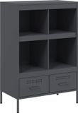 vidaXL Hoge kast, antraciet, 68x39x101,5 cm, staal