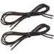 Tylastic®, elastische veters, 2 paar zwarte veters van 65 cm en breedte 3 mm, zeer duurzame veters voor extra grip en comfort