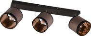 RL LIVE YOUR LIGHT REALITY DAVOS Spot Zwart mat - taupe 3x E14 Kantelbaar
