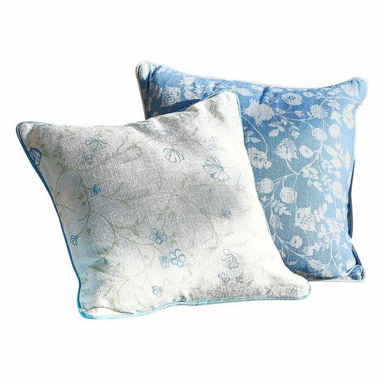 LOBERON Kussenhoes set van 2 Corvelique blauw/crème