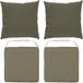 Hesperide 2x kussen + 2x kussen - olijfgroen - polyester - uv/waterbestendig