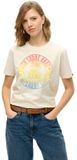 Superdry Lo-Fi Outdoor Relaxed T-shirt Dames Cream UK14-EU42