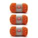 Red Heart Scrubby Sparkle Garen, 3 Pack, Oranje 3 Count