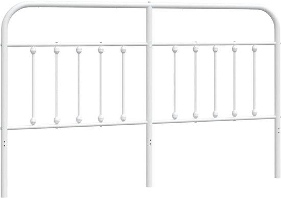 vidaXL Metalen Hoofdbord Wit 180 cm