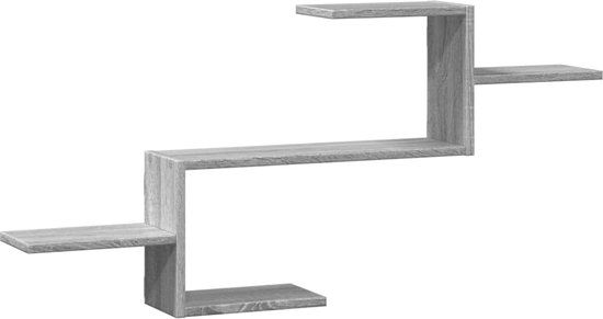 vidaXL Wandplank 104x15x49 cm bewerkt hout grijs sonoma eikenkleurig