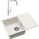 Grohe 62x44 Cm Kit Évier Avec Égouttoir Réversible En Granite, À Encastrer, Blanc + Mitigeur Lavabo/cuisine Start (satse2wg304)