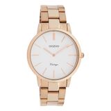 OOZOO Timepieces - Rosé goudkleurige horloge met rosé goudkleurige roestvrijstalen armband - C20036