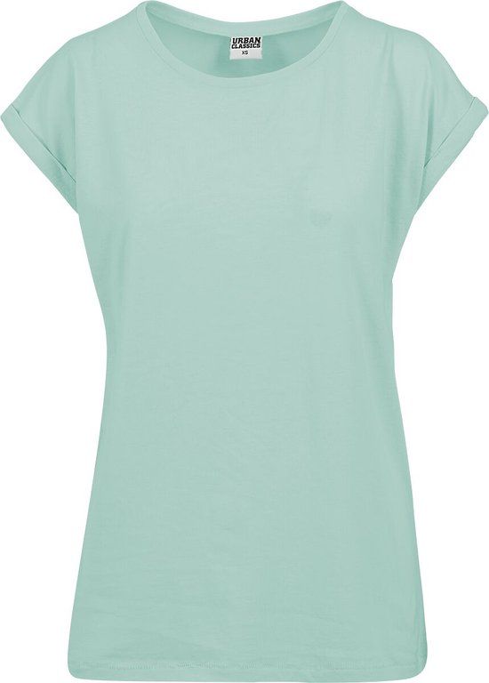 Urban Classics Extended Shoulder Tee Dames T-shirt - munt - XL