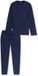 SCHIESSER Pyjama lang Heren Effen Lange mouw deep sea blue