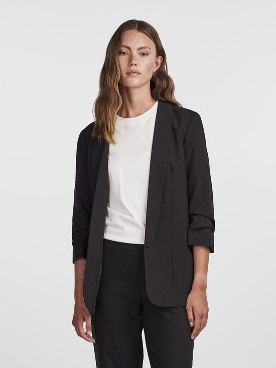 PIECES PCBOSS 3/4 BLAZER NOOS Women's Blazer - Size XS (34) - Black