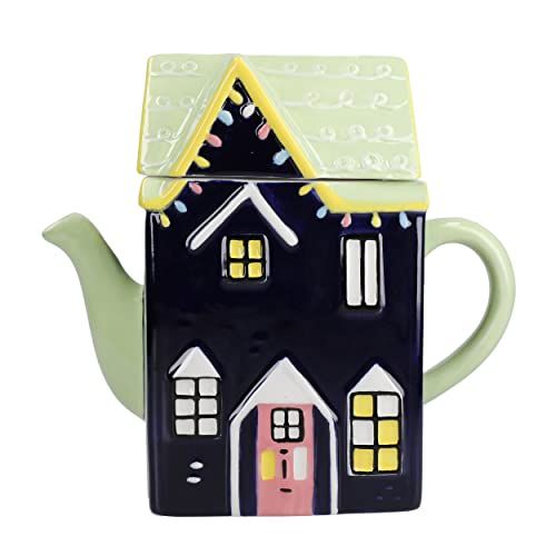 Kitchen Craft De notenkraker collectie keramische theepot huis - 1,2 l - cadeau doos