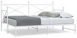 vidaXL - Slaapbank - met onderschuifbed - zonder matras - 75x190 cm - staal - wit