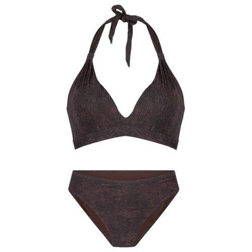 LingaDore Voorgevormde Halter Bikini Set Bruin